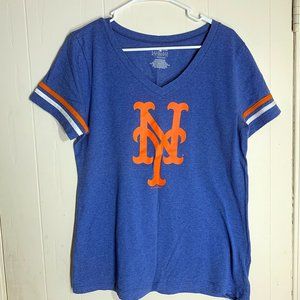 Womens New York NY Mets Short Sleeve T-Shirt Size L 5th & Ocean Brand shirt